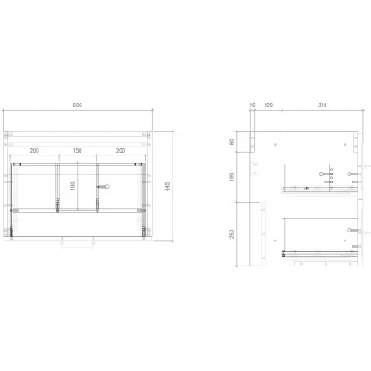 Randal Waschbeckenunterschrank Drome 2 Schubladen 60 Cm Schwarz Griffe Silbern 6 Randal Waschbeckenunterschrank Drome 2 Schubladen 60 Cm Schwarz Griffe Silbern – Bild 4