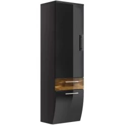 Posseik Hochschrank 40 Cm Salona Anthrazit-Walnuss