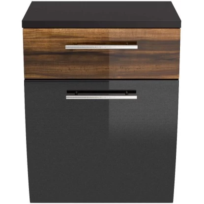 Posseik Unterschrank 40 Cm Salona Anthrazit-Walnuss 4 Posseik Unterschrank 40 Cm Salona Anthrazit-Walnuss – Bild 2