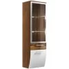 Posseik Hochschrank 40 Cm Salona Walnuss-Weiß Mit Glasböden -Badezimmergeschäft 3724184 4873 1