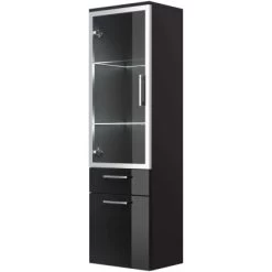 Posseik Hochschrank 40 Cm Rima Anthrazit Mit Glasböden -Badezimmergeschäft 3725926 4873 6