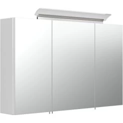 Posseik Spiegelschrank 100 Cm Weiß Hochglanz