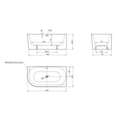 Ottofond Badewanne Mince Corner XS Links 155 Cm X 80 Cm Weiß 11 Ottofond Badewanne Mince Corner XS Links 155 Cm X 80 Cm Weiß -Badezimmergeschäft 4005489137021 3209 S 04
