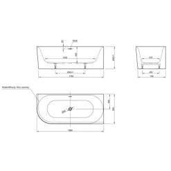Ottofond Badewanne Mince Corner Links 180 Cm X 80 Cm Weiß -Badezimmergeschäft 4005489137069 3209 S 04
