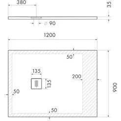Ottofond Duschwanne Nevis 120 Cm X 90 Cm Weiß -Badezimmergeschäft 4005489137229 3209 VM 03