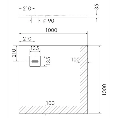 Ottofond Duschwanne Nevis 100 Cm X 100 Cm Weiß 4 Ottofond Duschwanne Nevis 100 Cm X 100 Cm Weiß – Bild 2