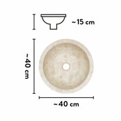 Baliv Aufsatzwaschbecken WBA-7040 Ø 40 Cm 15 Baliv Aufsatzwaschbecken WBA-7040 Ø 40 Cm -Badezimmergeschäft 4007873411496 VM01 170621