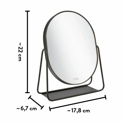 Baliv Moss Green Trend Kosmetikspiegel Metall Schwarz 4 Baliv Moss Green Trend Kosmetikspiegel Metall Schwarz – Bild 2