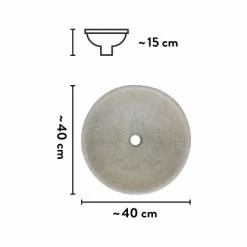 Baliv Aufsatzwaschbecken WBA-7295 Ø 40 Cm 10 Baliv Aufsatzwaschbecken WBA-7295 Ø 40 Cm -Badezimmergeschäft 4007873435522 40