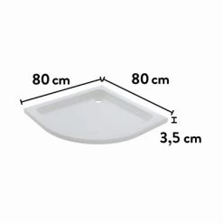 Baliv Duschwanne DT-4705 Viertelkreis 80 Cm X 80 Cm -Badezimmergeschäft 4007874119308 VM01 150621