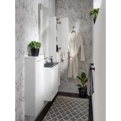 Fackelmann Hochschrank Slim Luna 30 Cm Weiß Hochglanz -Badezimmergeschäft 4008033823517 3254 04