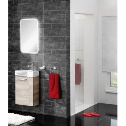 Fackelmann Waschbeckenunterschrank SBC 45 Cm Graueiche Links -Badezimmergeschäft 4008033860185 3254 06