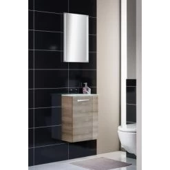 Fackelmann Waschbeckenunterschrank SBC 45 Cm Graueiche Links -Badezimmergeschäft 4008033860185 3254 07