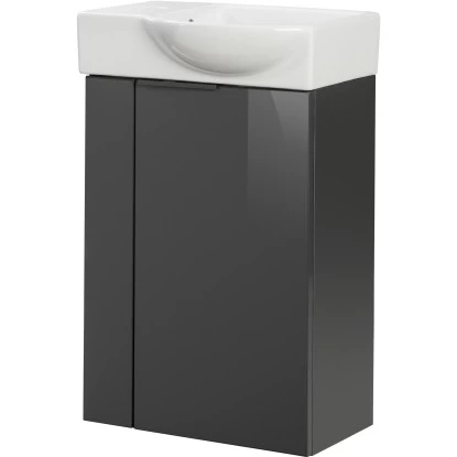 Fackelmann Waschbeckenunterschrank SBC 45 Cm Anthrazit Rechts 4 Fackelmann Waschbeckenunterschrank SBC 45 Cm Anthrazit Rechts – Bild 2