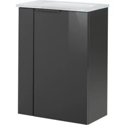 Fackelmann Waschbeckenunterschrank SBC 45 Cm Anthrazit Rechts 8 Fackelmann Waschbeckenunterschrank SBC 45 Cm Anthrazit Rechts -Badezimmergeschäft 4008033860215 3254 03