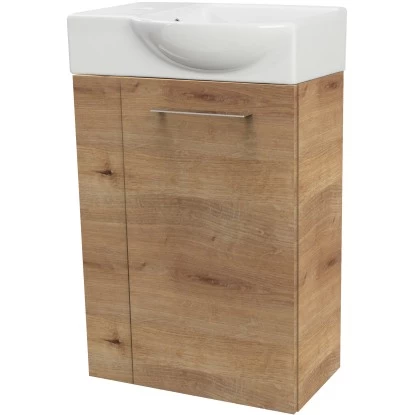 Fackelmann Waschbeckenunterschrank SBC 45 Cm Asteiche Rechts 4 Fackelmann Waschbeckenunterschrank SBC 45 Cm Asteiche Rechts – Bild 2