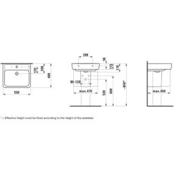 Laufen Waschtisch Pro A 55 Cm Weiß 7 Laufen Waschtisch Pro A 55 Cm Weiß -Badezimmergeschäft 4014804400320 1709 VM 04