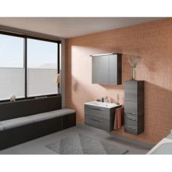 Pelipal Midischrank 30 Cm Trentino Graphit Struktur -Badezimmergeschäft 4017026086327 2467 02