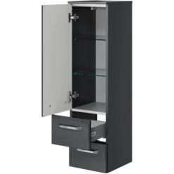 Pelipal Midischrank 30 Cm Trentino Anthrazit Hochglanz -Badezimmergeschäft 4017026107619 2467 02