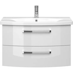 Pelipal Waschbeckenunterschrank Fokus 4010 Weiß Glanz 49,2 Cm X 80 Cm X 43 Cm