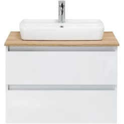 Pelipal Waschtischunterschrank Quickset 360 Weiß Glanz 75 Cm Grifflos