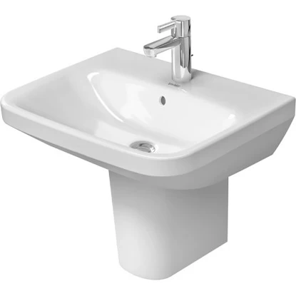 Duravit Waschbecken DuraStyle 55 Cm Weiß Mit Überlauf 1 Hahnloch 4 Duravit Waschbecken DuraStyle 55 Cm Weiß Mit Überlauf 1 Hahnloch – Bild 2