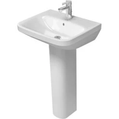 Duravit Waschbecken DuraStyle 55 Cm Weiß Mit Überlauf 1 Hahnloch 8 Duravit Waschbecken DuraStyle 55 Cm Weiß Mit Überlauf 1 Hahnloch -Badezimmergeschäft 4021534850998 003
