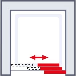 Schulte 3-teilige Schiebetür Für Nischen Kristall/Trend Alu-Natur BxH 80x185 Cm -Badezimmergeschäft 4060991002359 2053 04