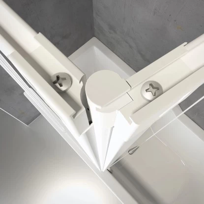 Schulte Badewannenaufsatz 3tlg. Einfaltbar Alipnweiß Echtglas Klar HxB 140x127cm 7 Schulte Badewannenaufsatz 3tlg. Einfaltbar Alipnweiß Echtglas Klar HxB 140x127cm – Bild 5