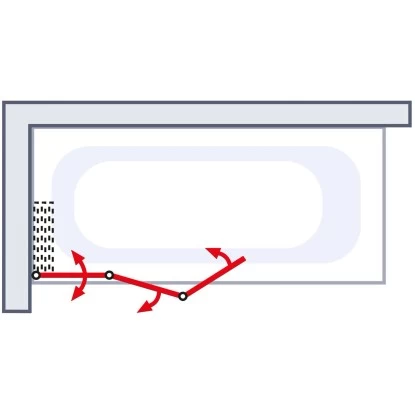 Schulte Badewannenaufsatz 3tlg. Einfaltbar Alipnweiß Echtglas Klar HxB 140x127cm 11 Schulte Badewannenaufsatz 3tlg. Einfaltbar Alipnweiß Echtglas Klar HxB 140x127cm – Bild 9
