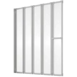 Schulte Badewannenaufsatz 5-teilig Kunstglas Softline Hell Alunatur -Badezimmergeschäft 4060991004353 2053 2