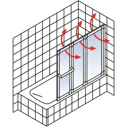 Schulte Badewannenaufsatz Einfaltbar Echtglas Weiß 125 Cm X 140 Cm 6 Schulte Badewannenaufsatz Einfaltbar Echtglas Weiß 125 Cm X 140 Cm – Bild 4