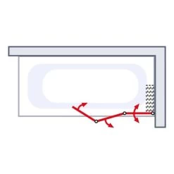 Schulte Komfort Badewannenfaltwand 3-tlg. 126,8 X 140 Cm Weiß -Badezimmergeschäft 4060991004803 6