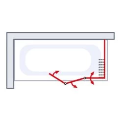 Schulte Komfort Badewannenfaltwand+Seitenwand 128,8 X 70 X 140 Cm -Badezimmergeschäft 4060991004858 6