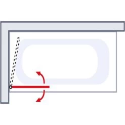 Schulte Wannenaufsatz Schwenkbar Echtglas Chrom Dekor Softcube 140 Cm X 80 Cm -Badezimmergeschäft 4060991005145 2053 5