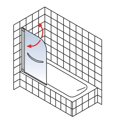 Schulte Komfort Badewannenfaltwand 1-tlg. Mit Handtuchhalter 70 X 140 Cm Weiß 6 Schulte Komfort Badewannenfaltwand 1-tlg. Mit Handtuchhalter 70 X 140 Cm Weiß – Bild 4