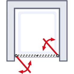 Schulte Klapptür Für Seitenwand In Nische Kristall/Trend BxH 80 X 200 Cm -Badezimmergeschäft 4060991006661 2053 03