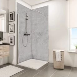 Schulte Duschrückwand Decodesign Dekor "Stein" Grau Hell 210 X 100 Cm -Badezimmergeschäft 4060991008221 2053 7