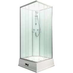 Schulte Komplettduschkabine Korfu II Mit Boiler Pumpe Alu-Natur Hellgrün -Badezimmergeschäft 4060991009792 2053 3