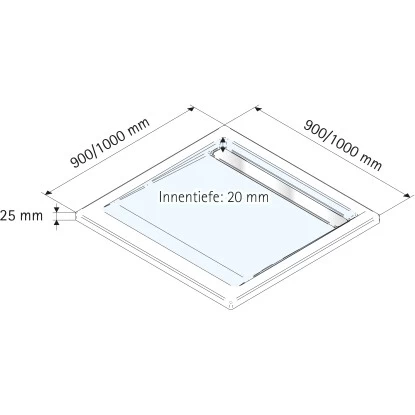 Schulte Duschwanne Mit Rinne Chromoptik Extraflach 90x90 Cm 5 Schulte Duschwanne Mit Rinne Chromoptik Extraflach 90x90 Cm – Bild 3