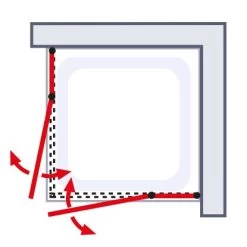 Schulte Sunny Eckeinstieg 4-tlg. Mit Drehtüren 80 X 80 X 180 Cm Weiß -Badezimmergeschäft 4060991013805 6