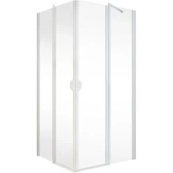 Schulte Eckeinstieg 4-teilig Sunny Alpinweiß Echtglas Klar Hell 180 Cm X 90 Cm -Badezimmergeschäft 4060991013836 2053 S 01