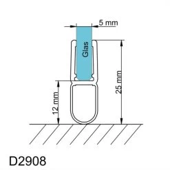Schulte Dichtung Für Duschabtrennung/Badewannenaufsätze Mit 4 - 5 Mm Glas 100 Cm -Badezimmergeschäft 4060991014970 2053 6