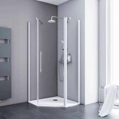 Schulte Fünfeckdusche Mit Drehtür Alexa Style 2.0 Alpinweiß BxHxT 90x90x192 Cm 3 Schulte Fünfeckdusche Mit Drehtür Alexa Style 2.0 Alpinweiß BxHxT 90x90x192 Cm