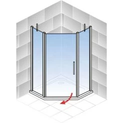 Schulte Fünfeckdusche Mit Drehtür Alexa Style 2.0 Alpinweiß BxHxT 90x90x192 Cm 11 Schulte Fünfeckdusche Mit Drehtür Alexa Style 2.0 Alpinweiß BxHxT 90x90x192 Cm -Badezimmergeschäft 4060991019562 2053 04