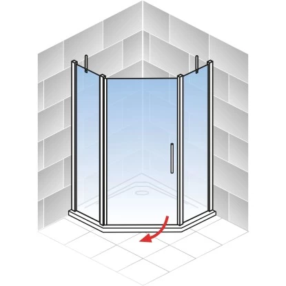 Schulte Fünfeckdusche Mit Drehtür Alexa Style 2.0 Alpinweiß BxHxT 90x90x192 Cm 6 Schulte Fünfeckdusche Mit Drehtür Alexa Style 2.0 Alpinweiß BxHxT 90x90x192 Cm – Bild 4