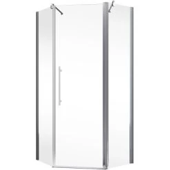 Schulte Fünfeckdusche Mit Drehtür Alexa Style 2.0 Chromoptik BxHxT 90x90x192 Cm -Badezimmergeschäft 4060991019579 2053 02