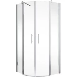 Schulte Runddusche Drehtür Alexa Style 2.0 Chromoptik B/TxH 90x192 Cm Radius 500 -Badezimmergeschäft 4060991019616 2053 02