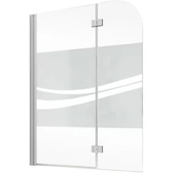 Schulte Badewannenaufsatz 2-teilig 112 Cm X 140 Cm Dekor Liane Alu Natur -Badezimmergeschäft 4060991020940 2053 2