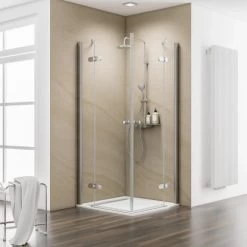 Schulte Eckeinstieg 4-tlg. MasterClass Chromoptik Glas 90 Cm X 90 Cm X 200 Cm -Badezimmergeschäft 4060991028007 2053 1